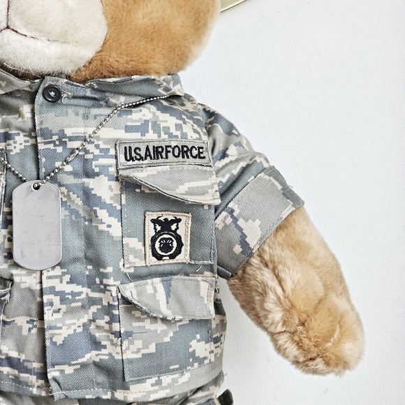 Bear Force of America 21" USAF Air Force Military Teddy Bear 1989 Ira Green Camo - Picture 10 of 11